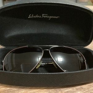 Salvatore Ferragamo Black Sunglasses